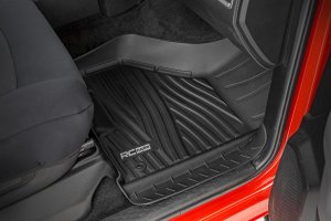 Ram 1500 Classic Floor Mats - Front + Rear - Rough Country - Flex-Fit - '19-'24
